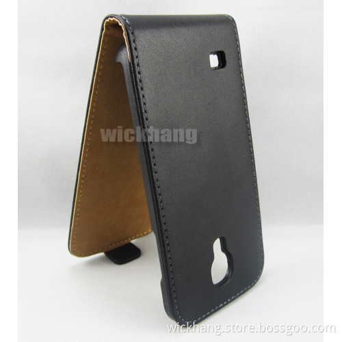 Genuine Leather Pouch Flip Case for Samsung Galaxy S4 I9500